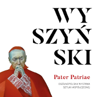 Portret kardynała Wyszyńskiego. Obok nazwa wydarzenia.