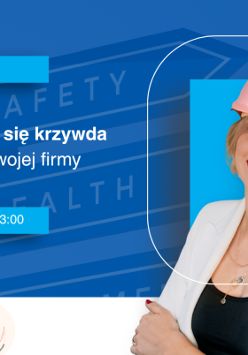 Szkolenie stacjonarne "Zanim komuś stanie się krzywda - Skuteczne BHP dla Twojej firmy", 26 listopada 2025, godz. 10:00-13:00. Na plakacie Joanna Żurkiewicz w różowym kasku, obok logotyp Poznań Biznes Partner.