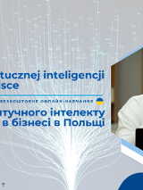 Grafika promocyjna szkolenia. Na obrazku trener.