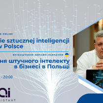 Grafika promocyjna szkolenia. Na obrazku trener.