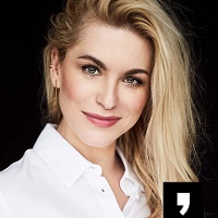 Katarzyna Bonda na zdjęciu.