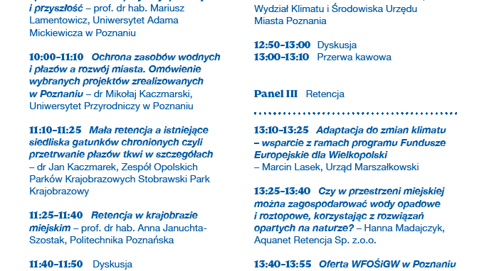 Plan konferencji