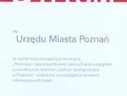 Poznań wyróżniony w konkursie "Kampanie Informacyjne Miast"