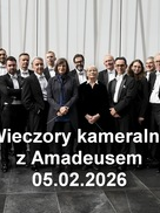 Baner promujący wydarzenie. Nazwa wydarzeania i zdjęcia osób artystycznych.