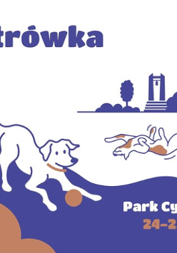 Rysunkowe pieski na łące, w tle rysunkowe przedstawienie cytadelowego Dzwonu Pokoju, informacje o wydarzeniu kejtrówka.