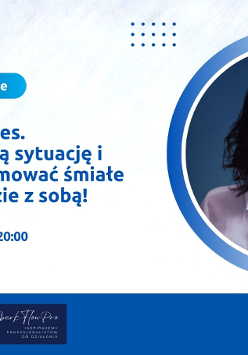 "Plakat promujący stacjonarne szkolenie "Kryptonim Sukces' z Karoliną Maj. Na niebiesko-białym tle znajduje się zdjęcie prowadzącej - uśmiechniętej kobiety z ciemnymi włosami w białej koszuli. Obok napis: 'Kryptonim Sukces. Rozszyfruj każdą sytuację i naucz się podejmować śmiałe decyzje w zgodzie z sobą!' Data: 4 czerwca 2025, godz. 16:30-20:00. Na dole logotypy: Poznań Biznes Partner i Spark Flow Pro.