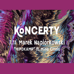 Białe napisy na kolorowym tle
