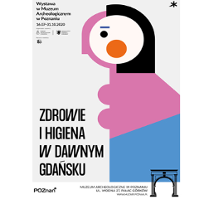 Plakat wydarzenia: kolorowa grafika z zarysem sylwetki, czarne napisy na szarym tle