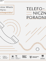 Słuchawka z przewodem z liniami symbolizującymi dźwięk.