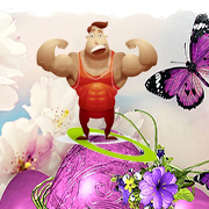 plakat z zapaśnikiem